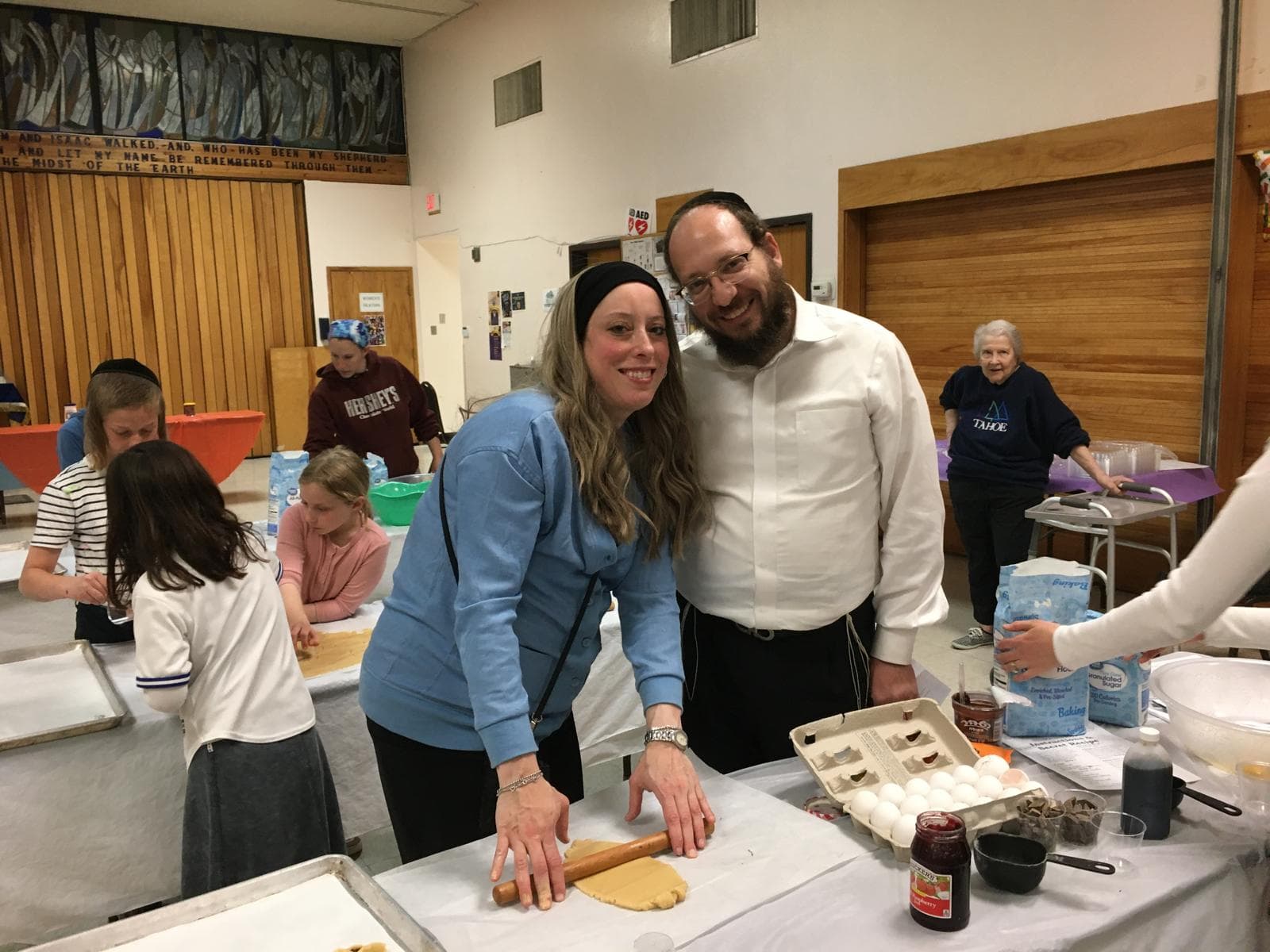 Baking together at Beth Joseph